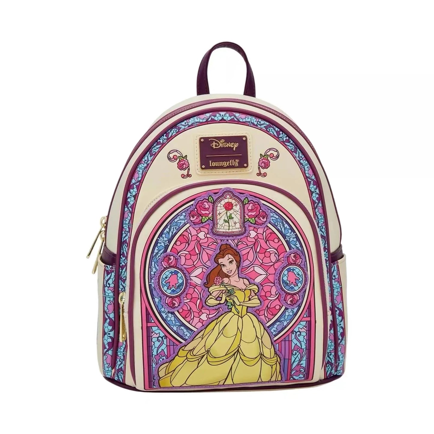 Pink Faux Leather Mini Backpack - Lightweight Women's Casual Travel & Outdoor Small Daypack