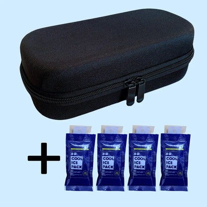 Medical Cooler Travel Pouch with 4 Ice Packs – EVA Insulin Pen Case & Drug Freezer Box for Diabetes Cooling Storage