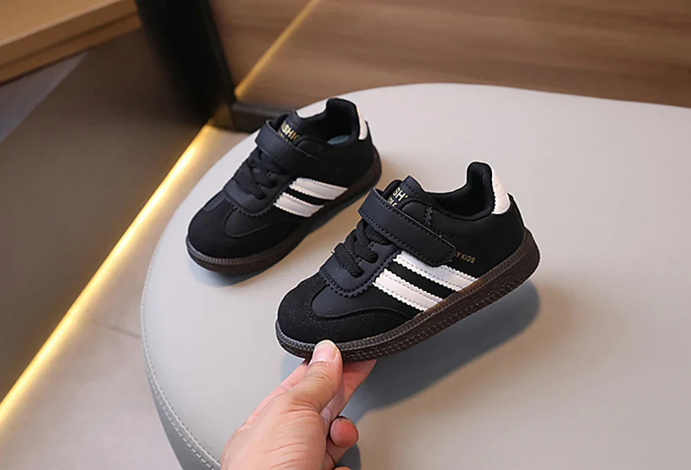 Children’s Fashion Sport Shoes – PU Leather Ergonomic Soft-Soled Sneakers for Boys and Girls