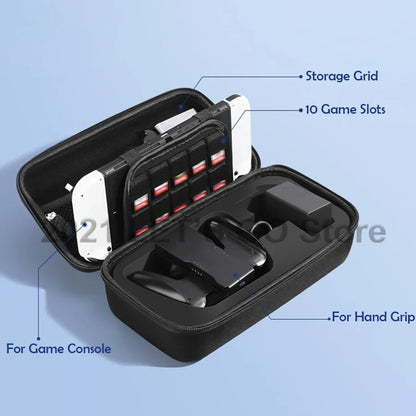 Newest Nintendo Switch/OLED Protective Portable Travel Carrying Case: Pouch Storage Bag for Console and Accessories - Keep Your Gear Safe On-The-Go!