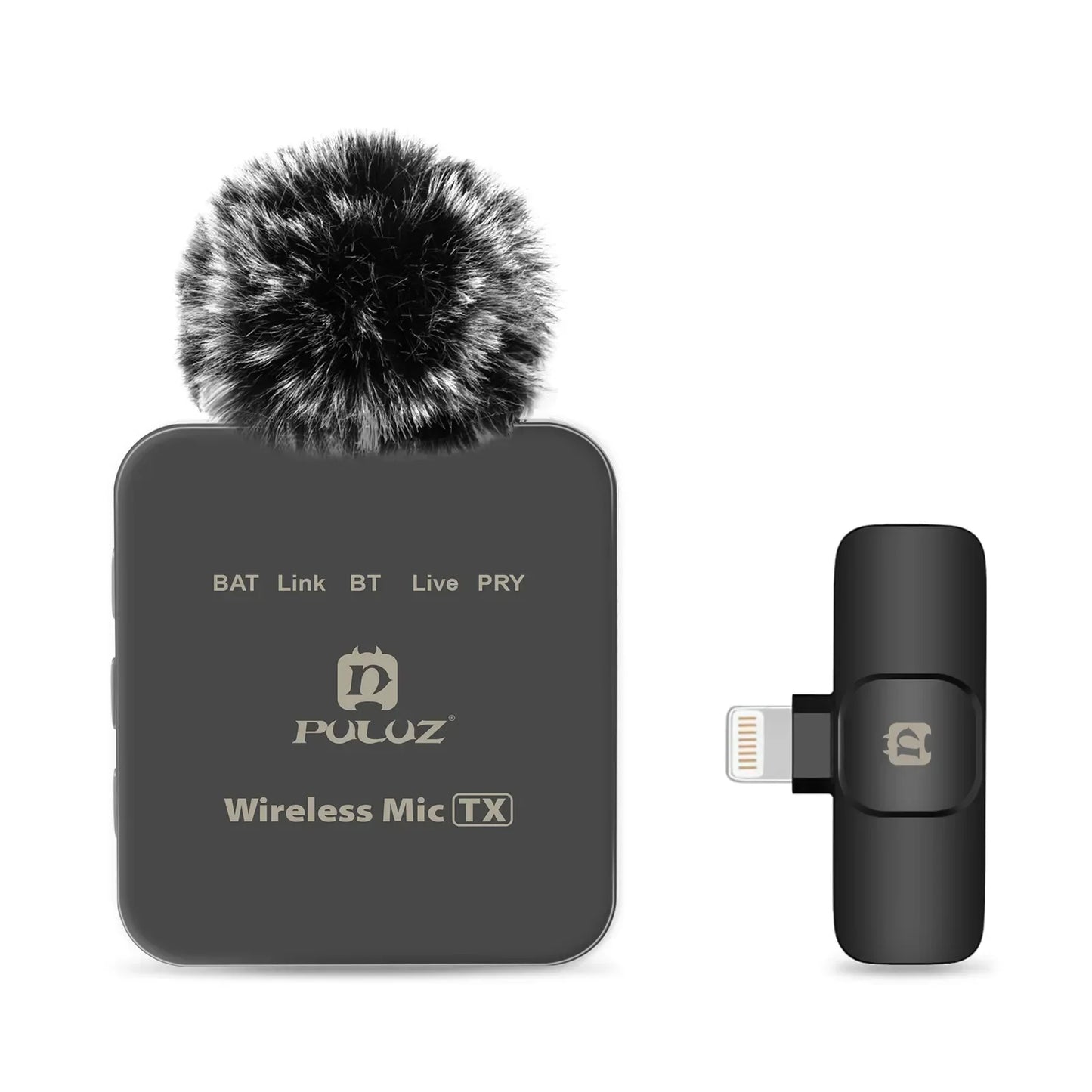 PULUZ Wireless Lavalier Microphone – Portable Mini Mic for iPhone & Android, Audio/Video Recording & Live Broadcast
