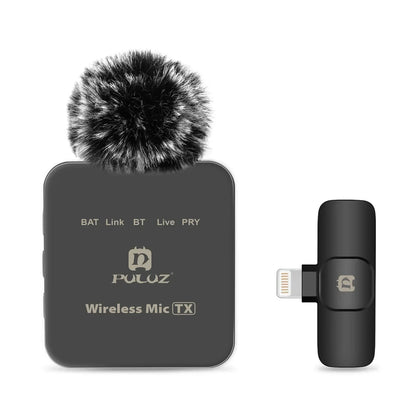 PULUZ Wireless Lavalier Microphone – Portable Mini Mic for iPhone & Android, Audio/Video Recording & Live Broadcast