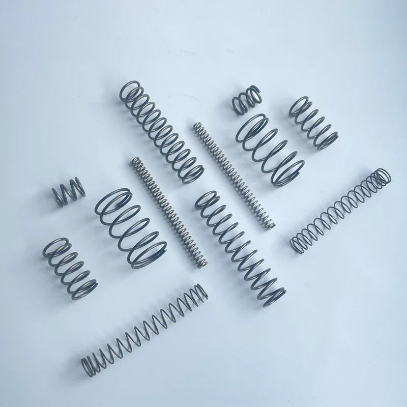 0.5mm/0.6mm/0.7mm Micro Compression Springs – Spring Steel Wire, 4–11mm OD & 5–50mm Length, Customizable