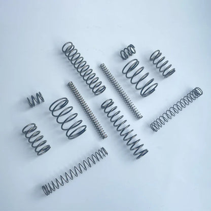0.5mm/0.6mm/0.7mm Micro Compression Springs – Spring Steel Wire, 4–11mm OD & 5–50mm Length, Customizable