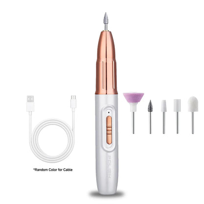 WEGOTTA Rechargeable Electric Nail File – Portable Nail Drill for Beginners, Home Manicure Tool