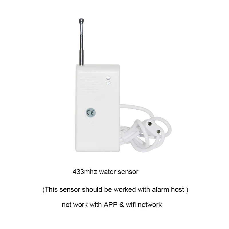 WOFEA 433MHz Wireless Water Leak Sensor – High Performance Water Leakage Detector Alarm for Home Security Alarm System Protection
