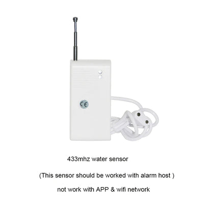WOFEA 433MHz Wireless Water Leak Sensor – High Performance Water Leakage Detector Alarm for Home Security Alarm System Protection
