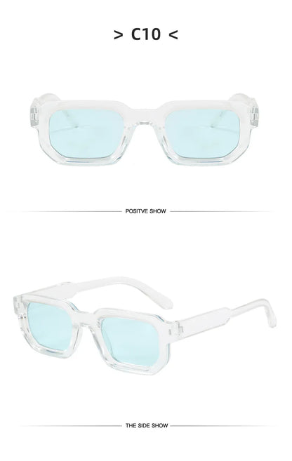 Vintage Rectangle Sunglasses for Men & Women – Retro UV400 Luxury Brand Design Eyewear