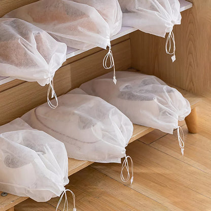 10-Piece Shoe Storage Bag Set: Closet Organizer, Non-Woven Travel Portable Waterproof Pouches - Clothing Classified Hanging Bags