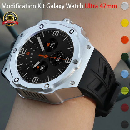 Luxury Carbon Case & Rubber Strap Kit – Samsung Galaxy Watch Ultra 47mm Accessories