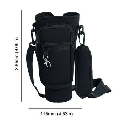 Portable Water Bottle Carrier Bag – Neoprene Holder with Phone Pocket for Stanley 40oz Tumbler with Handle