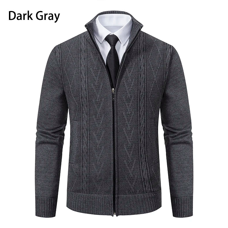 2023 Autumn & Winter Cashmere Padded Sweater Coat - Warm Casual Men’s Knitted Jacket