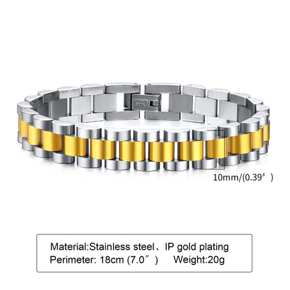 Vnox Stainless Steel Watchband Bracelet for Men & Women – Classic Link Chain Bangle Unisex Jewelry