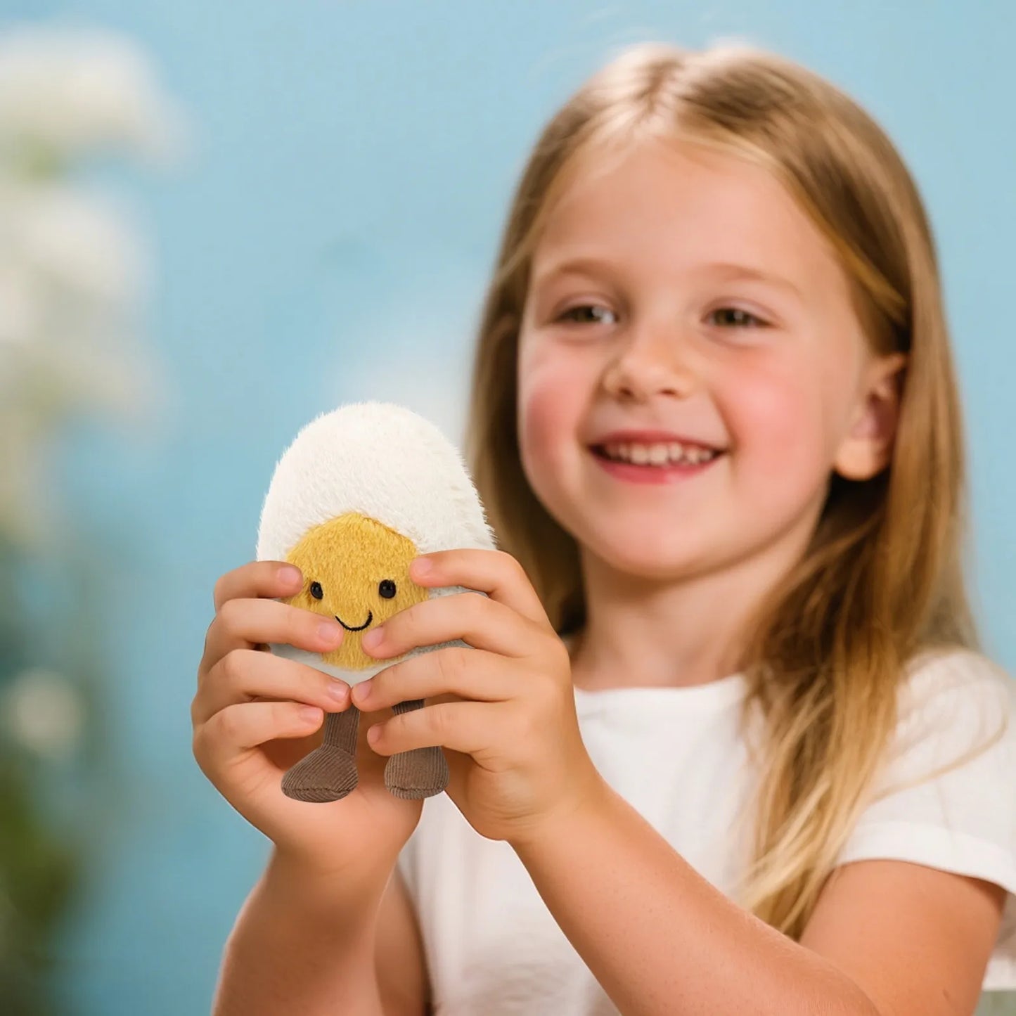 Lovely Soft Boiled Egg Cat Toy – Creative Pet Doll, Happy Smile Plush for Home, Holiday & Kids Gift