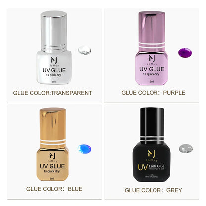 JOMAY UV Eyelash Glue 4 Colors – Fast-Dry, Strong, Long-Lasting & Waterproof Adhesive
