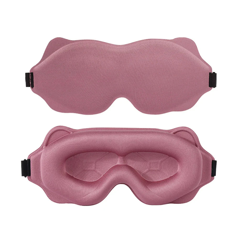 3D Padded Sleep Mask for Eyes — Soft Light-Blocking Eyepatch, Sleeping Aid & Eye Shade Blindfold