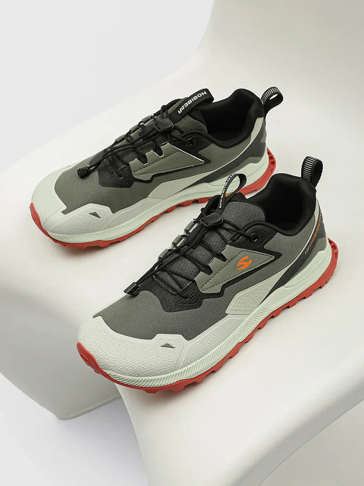 HOBIBEAR Hiking & Walking Shoes — Men’s & Women’s Non-Slip Elastic Band Sneakers, Comfortable Outdoor Running Shoes
