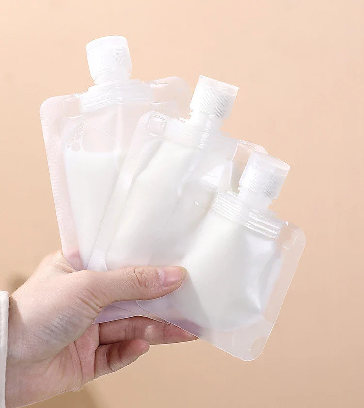 30/50/100ml Refillable Travel Packaging Bags – Portable Lotion, Shampoo, Shower Gel & Makeup Fluid Bottles for Cosmetics