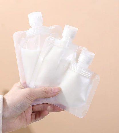 30/50/100ml Refillable Travel Packaging Bags – Portable Lotion, Shampoo, Shower Gel & Makeup Fluid Bottles for Cosmetics