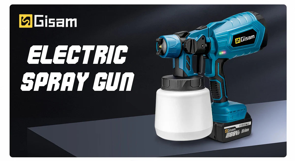 1000ML Cordless Electric Spray Gun – High Power HVLP Paint Sprayer for Auto, Furniture, Steel Coating, Compatible with Makita 18V Battery