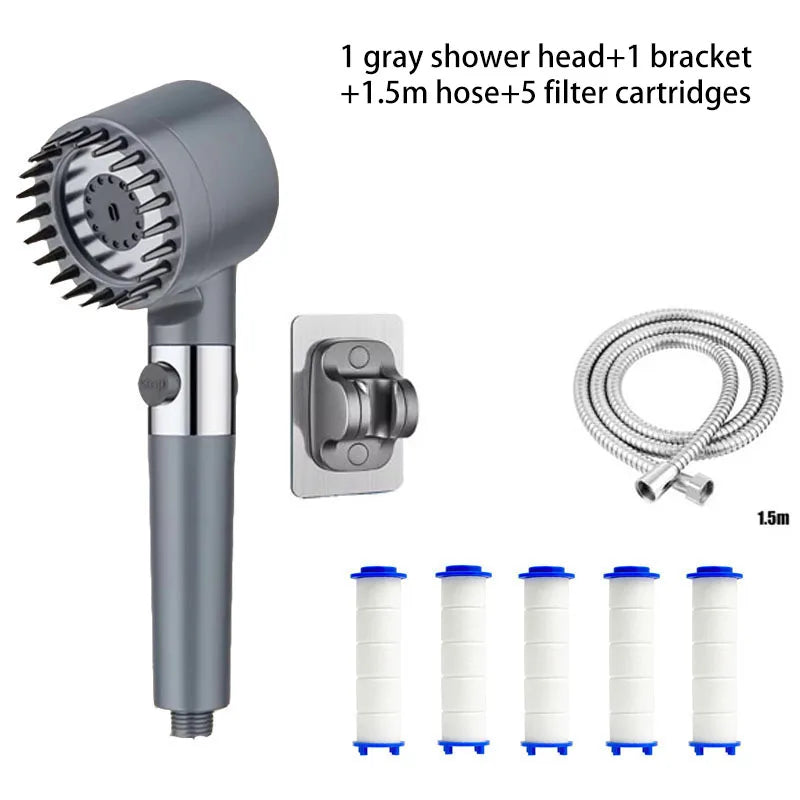 Shower Filter with 4 Modes – Head Massage Showerhead Replacement for Shower Knobs & Bathroom Fixtures