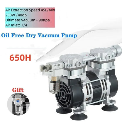220V Small Oil-Free Silent Vacuum Pump – Laboratory & Industrial Negative Pressure Air Pump