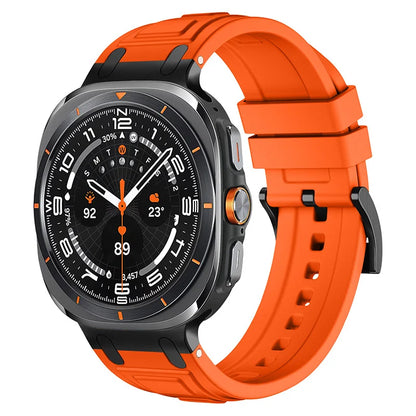 Soft Silicone Loop Strap for Samsung Galaxy Watch Ultra 47mm — Men’s Sports Band with No-Gap Curved End Bracelet