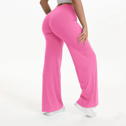 NCLAGEN SoftMotion Women’s Straight Leg Yoga Pants, Mid-Waist Gym Leggings, Naked Feel Pilates & Running Sports Trousers