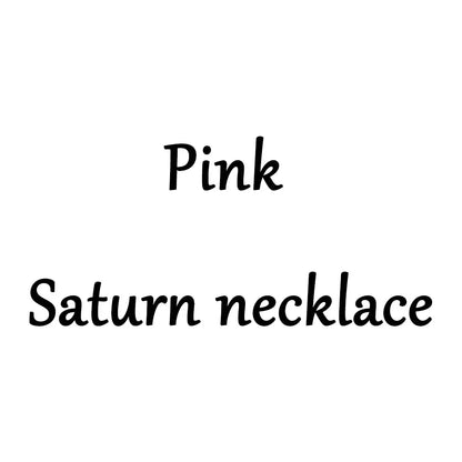 Anime Saturn Pendant Necklace – Sparkling Rock & Roll Star Jewelry for Men & Women Y2K Christmas Gift