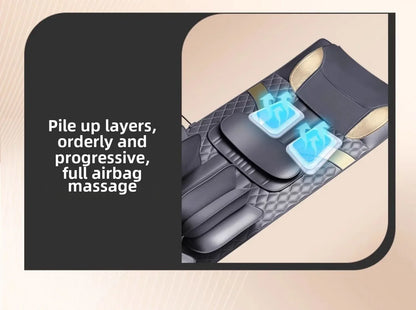 Upgraded Large Area Heated Neck Massager – Vibration Airbag Full Body Massage Mat with Lumbar Traction and Remote Control