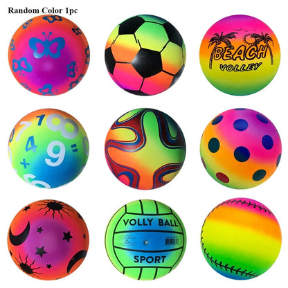 PVC Inflatable Mini Football & Basketball – 15/16/22cm Thickened Sports Toy for Parent-Child Games, Pool & Party, 10 Styles