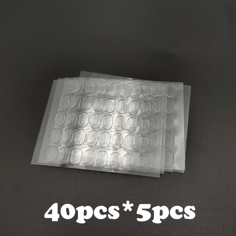 200pcs Transparent Double-Sided Tape Pads - Non-Marking Anti-Skid Adhesive Stickers for DIY Projects & Model Car Decor