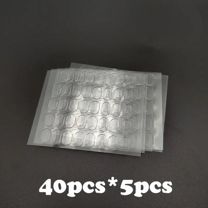 200pcs Transparent Double-Sided Tape Pads - Non-Marking Anti-Skid Adhesive Stickers for DIY Projects & Model Car Decor