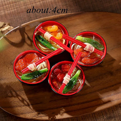 2PCS 1:6 Scale Miniature Japanese Seafood Noodles – Dollhouse Pretend Food for Blythe, Barbie, BJD & 1/6 Dolls Accessories
