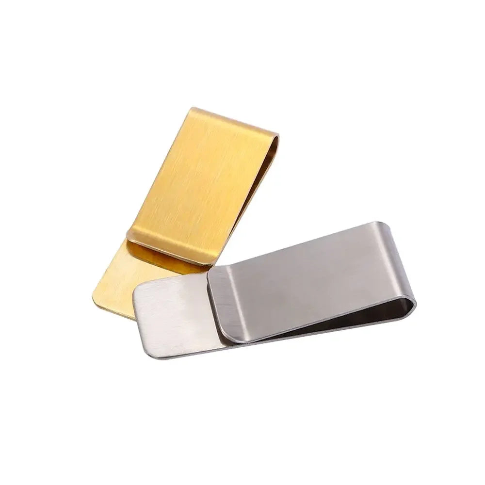 Metal Clip Slim Pocket Wallet - Stainless Steel Credit Card and Money Clip for Men, High-Quality Cash Clamp