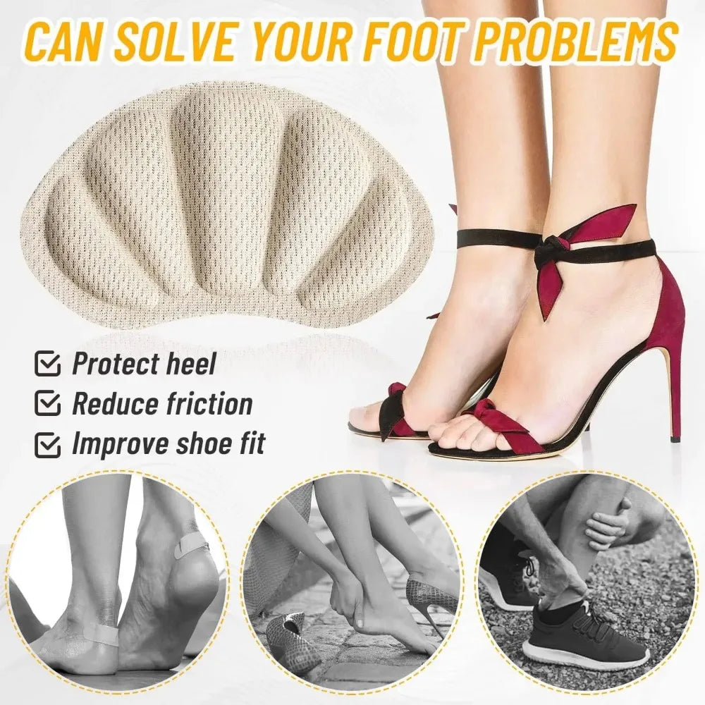 Heel Sticker Insoles Pads — Anti-Pain Cushion Heel Protectors for Sports Shoes & Sneakers, Adhesive Comfort Patch