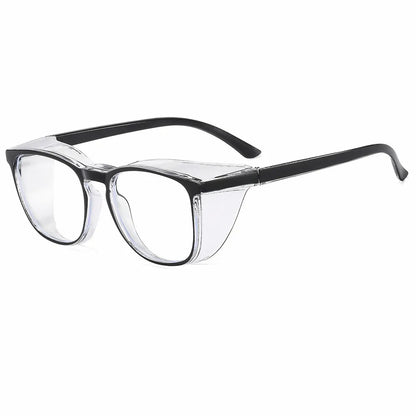 Clear Safety Glasses Anti-Fog Blue Light Blocking Square Frame Scratch Resistant Protective Work Eyewear for Men & Women Nurses