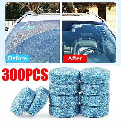 Solid Car Windscreen Cleaner Tablets – Effervescent Auto Wiper Glass Cleaning Concentrate Detergent
