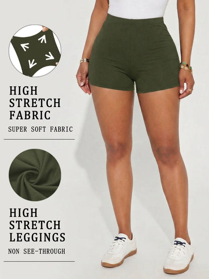 Women’s High Elasticity Biker Shorts – Super Soft Push Up Yoga, Running & Gym Fitness Activewear Shorts