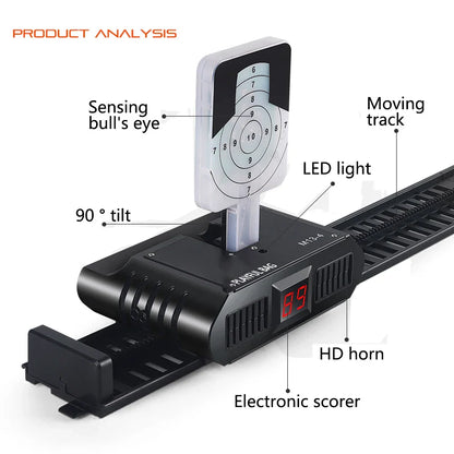 2024 Upgraded Full-Automatic Voice Music Toy Gun with Laser Target & Auto Scorer – Multi-Function Shooting Game