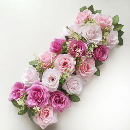 50cm Artificial Rose Flower Garland - Wedding Wall Backdrop, Party Decor & Photo Props