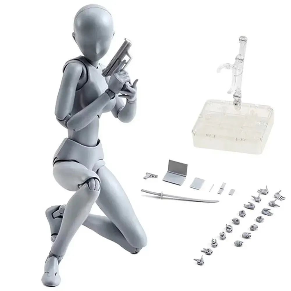 Sketch Drawing Figurines – Male & Female Movable Body Kun/Body Chan Anime Action Figure Mannequin