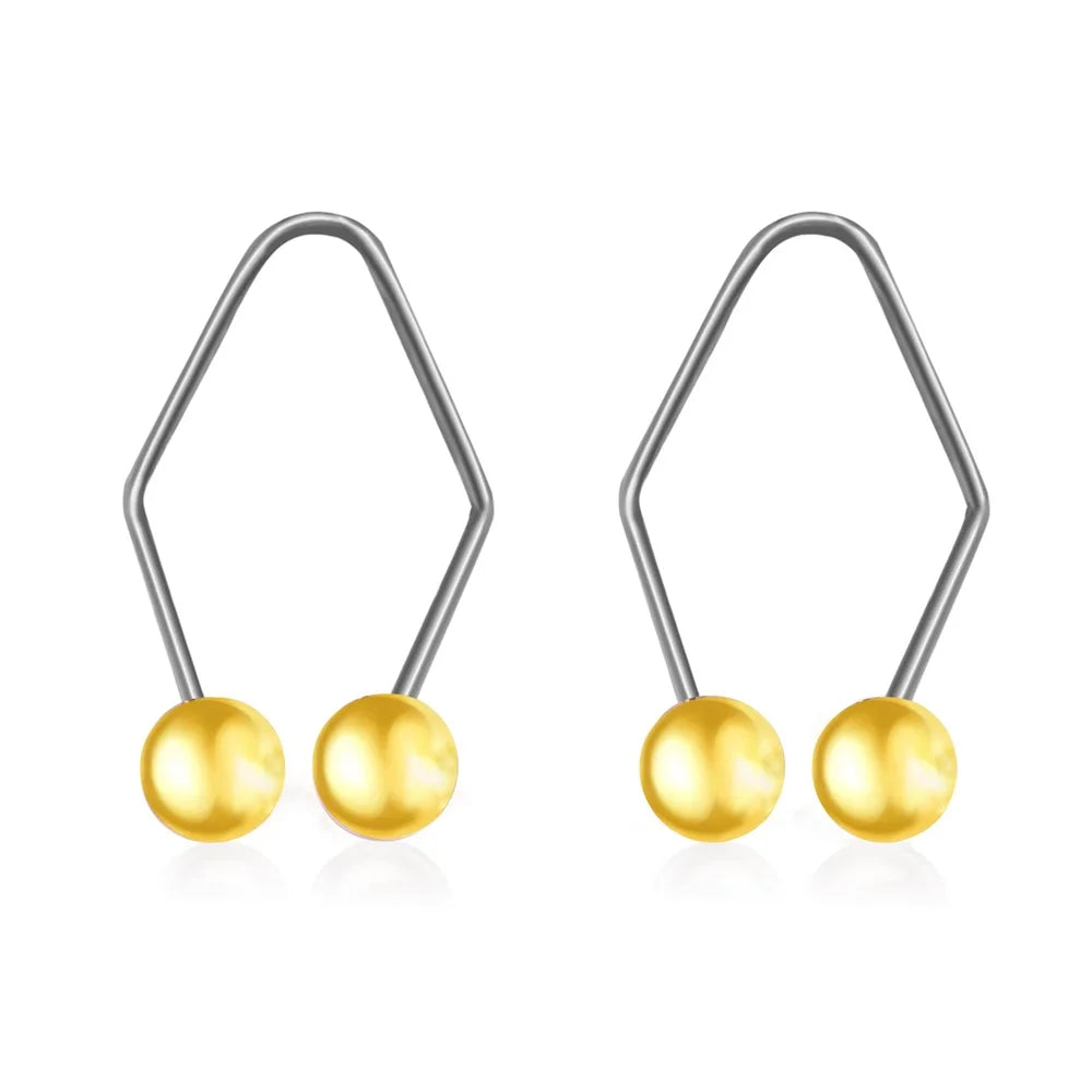2PCS Alloy Dimple Maker – Pearl Facial Beauty Tool for Cheek Dimples, Easy to Wear Trainer Gift