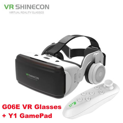 Virtual Reality VR Glasses — IMAX 3D Headset with Google Cardboard for 4.5–6.53" Phones, Game Joystick Support