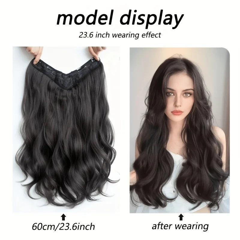 Invisible Long Wave Synthetic Hair Extensions – Fuller, Natural-Looking Strands for a Confident Hairstyle Design