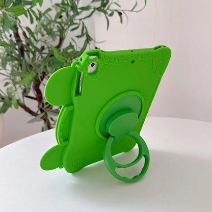3D Cartoon Frog iPad Case - Soft Silicone Protective Cover with Stand