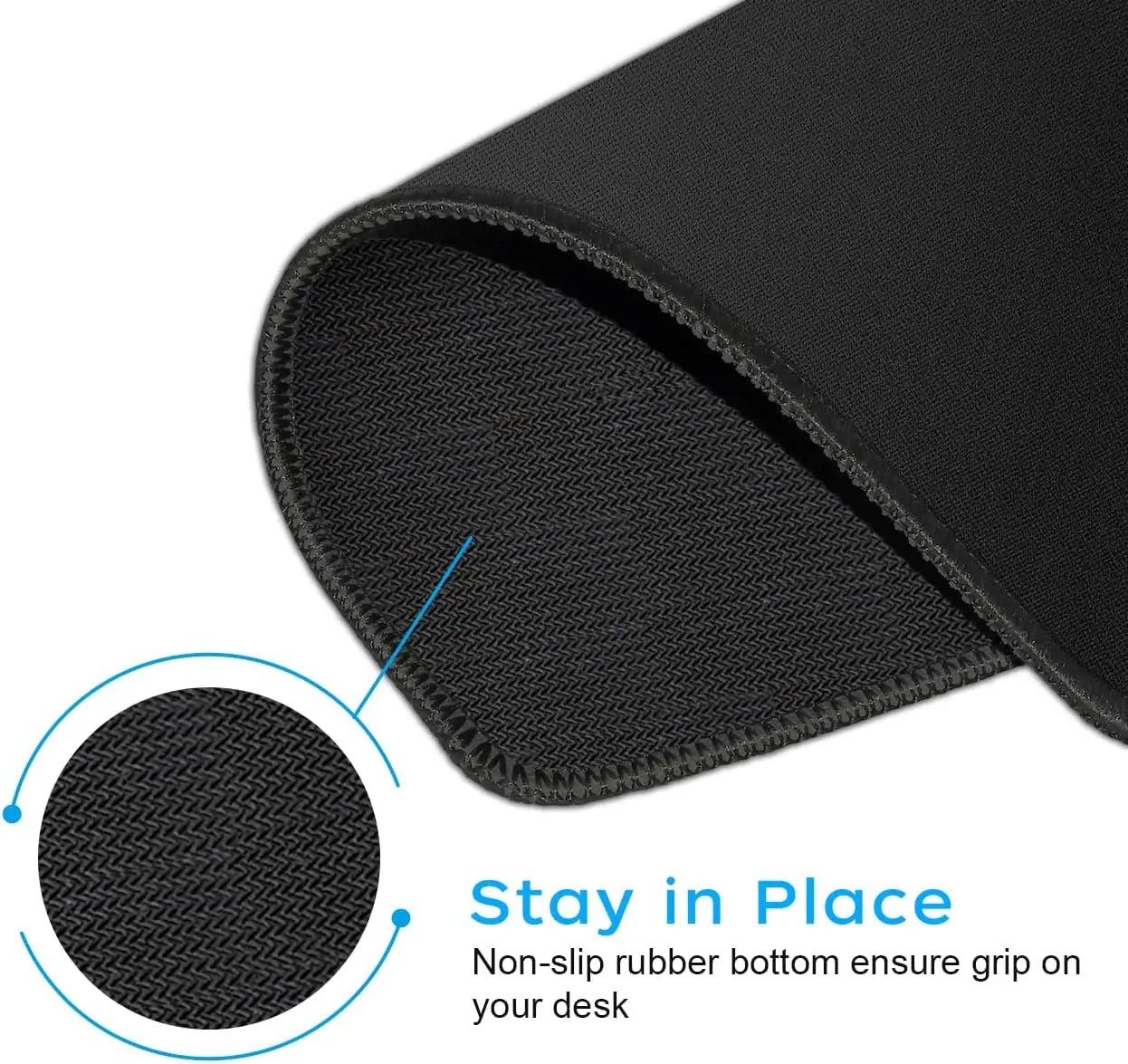 Black Cat Large Mouse Pad 90x40 — Kawaii Black & White Desk Mat for Computer & Office
