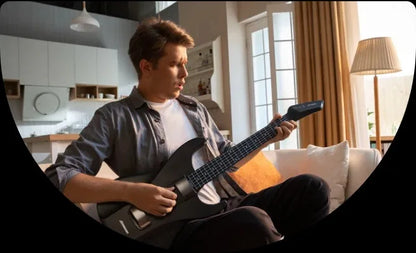 AeroBand Painless Guitar – Smart Silicone Strings with Bluetooth, 8 Sounds, USB MIDI Function, Perfect Gift for Adults