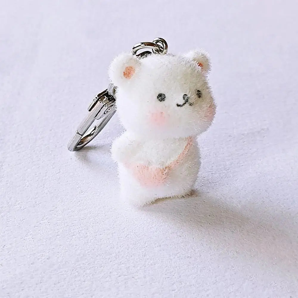 Cartoon Plush Koala Keychain – Cute Fluffy Doll Bag Pendant, DIY Keyring Charm Gift for Women