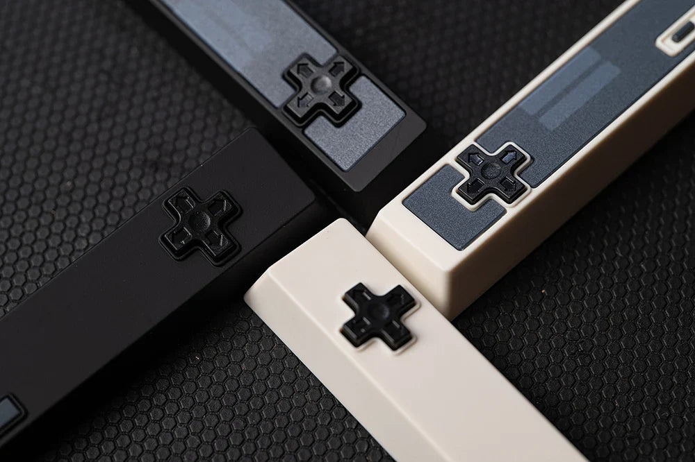 Retro Gamepad Keycap 6.25u Spacebar – Artisan ABS Keycap for MX Switches, Black & White for Mechanical Gaming Keyboards